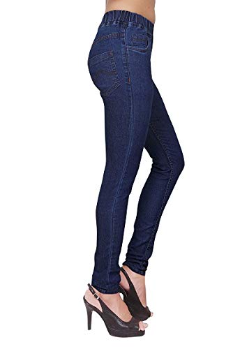 ADBUCKS Women's Cotton Lycra Jeggings With Elasticated Waistband (Plus Size Also Available) - Image 3