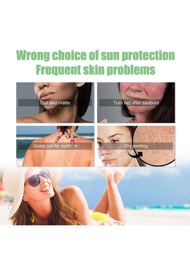 EELHOE Sunscreen Stick SPF 50+,Matte Non-Greasy Sunscreen Stick Face,Moisturizing Sun Screen Stick for All Skin Types,Oil Control Long Lasting Sunscreen Face Stick # Mint - Image 3