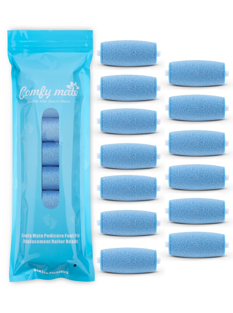 Comfy Mate 13 Extra Coarse Replacement Roller Refill Heads Compatible with Amope Wet Dry Electronic Foot File Refill13 Extra Coarse for Wet  Dry Blue