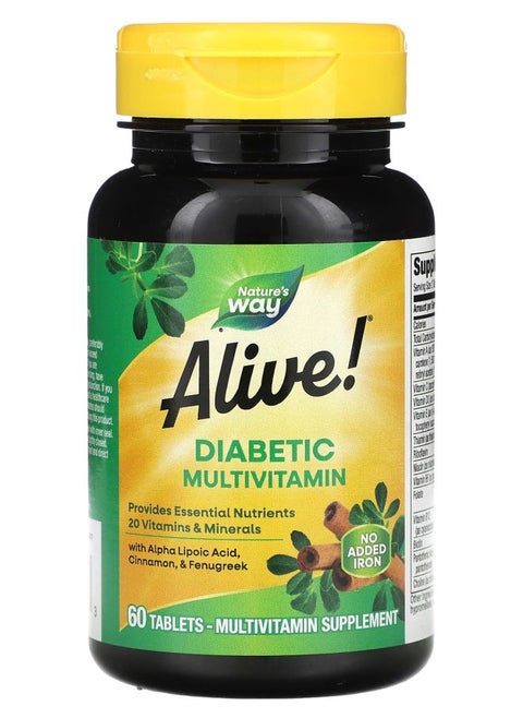Alive! Diabetic Multivitamin 60 Tablets