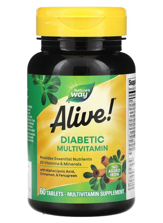 Nature's Alive! Diabetic Multivitamin 60 Tablets 