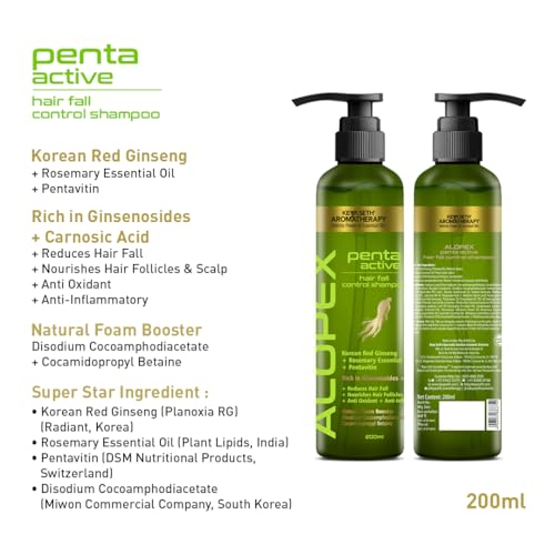 KEYA SETH AROMATHERAPY, DEVICE OF DROP KEYA SETH AROMATHERAPY Alopex Penta Active Hair Fall Control Shampoo with Biotin & Pro-Vitamin B5- Induces New Hair Growth & Reduces Hair Loss, For Men & Women - Image 2