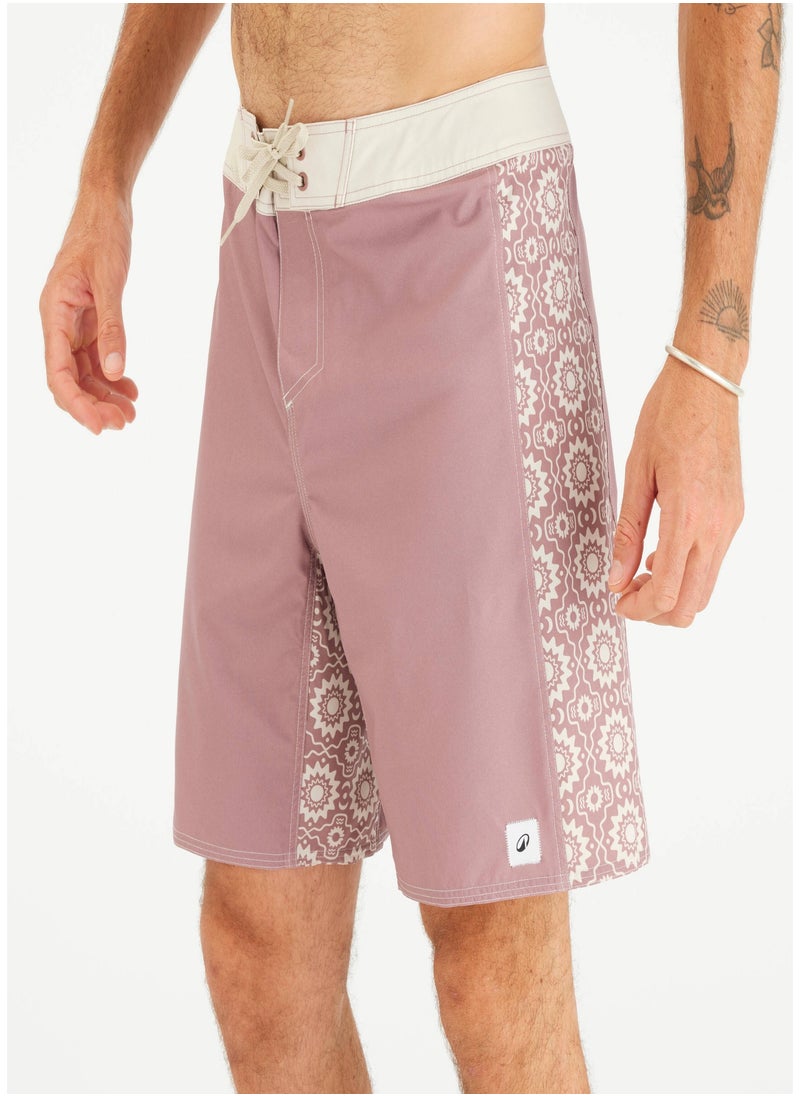 OLAIAN OLAIAN by DECATHLON, Men’s Boardshorts Surf 500 Long 19_QUOTE_- Arch Esawira Taupe Pink  - Image 1