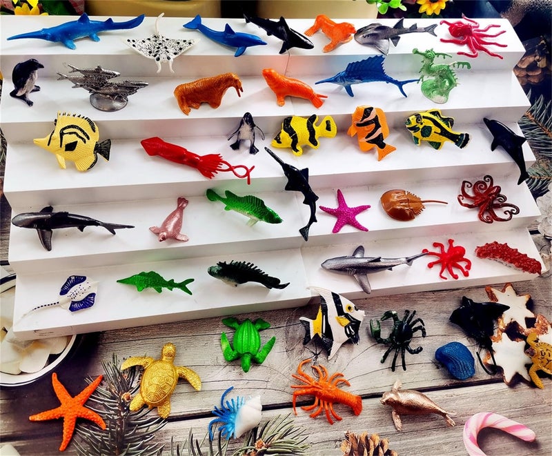 PSDFH 56 PCS Sea Realistic Plastic Ocean Animal Sea CreatureTurtle Figurines For Educational Tool Cake Toppers Desk Yard Decor Car Accessories - Image 3