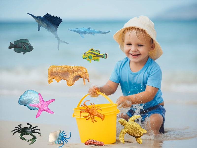 PSDFH 56 PCS Sea Realistic Plastic Ocean Animal Sea CreatureTurtle Figurines For Educational Tool Cake Toppers Desk Yard Decor Car Accessories - Image 4