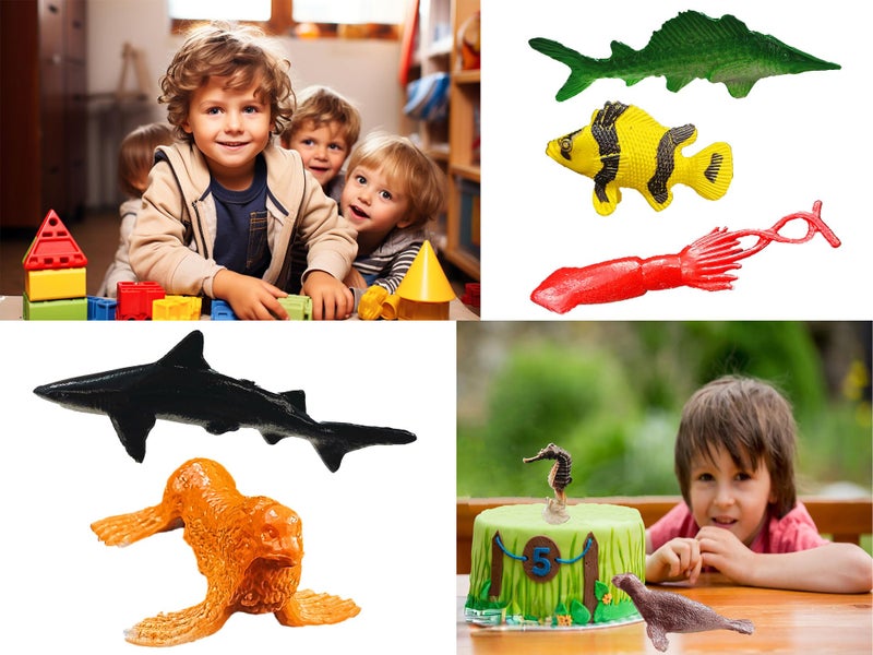 PSDFH 56 PCS Sea Realistic Plastic Ocean Animal Sea CreatureTurtle Figurines For Educational Tool Cake Toppers Desk Yard Decor Car Accessories - Image 5