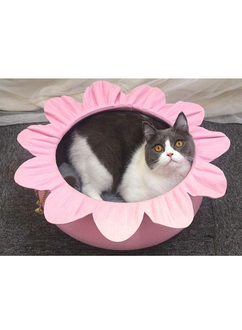 سرير للحيوانات الأليفة على شكل عباد الشمس لعش القطط سرير نوم لطيف - Image 3