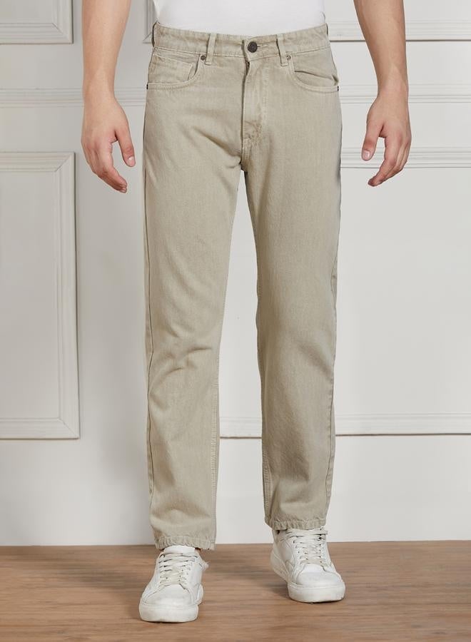 Dennis Lingo Men's Khaki Relaxed Fit Jeans - Effortless Everyday Style  - Image 2