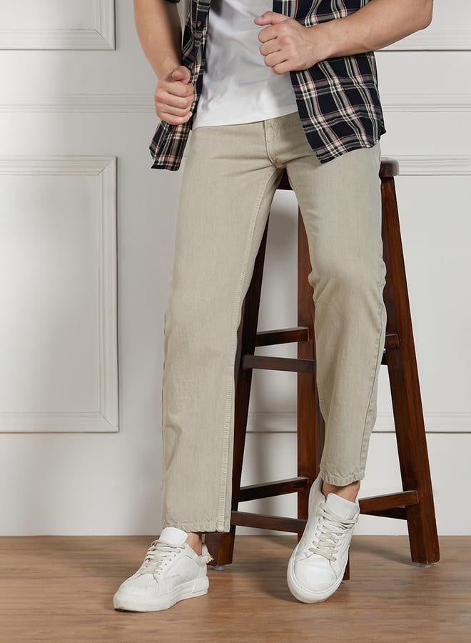 Dennis Lingo Men's Khaki Relaxed Fit Jeans - Effortless Everyday Style  - Image 3