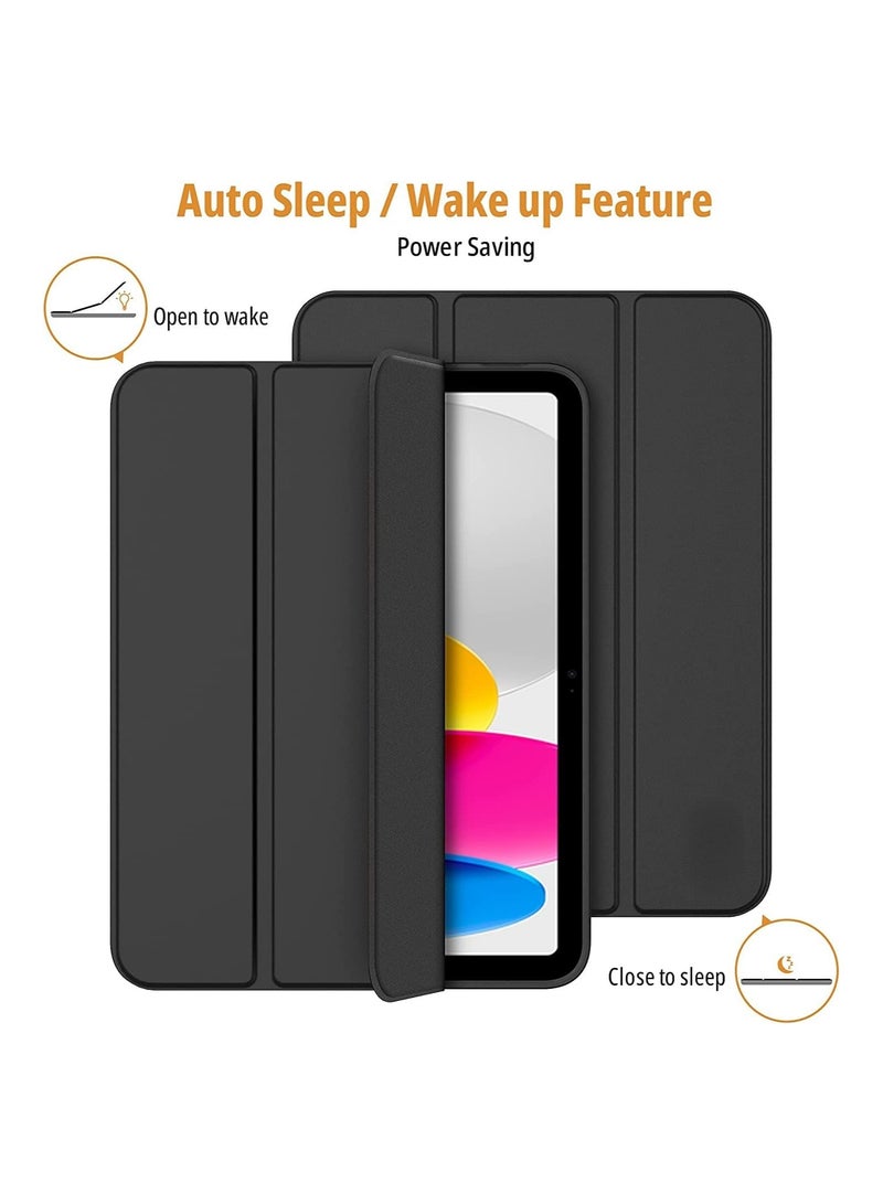 Case for iPad 10th Generation with Pencil Holder 2022 Soft TPU Back 10th Gen Cover with Pen Holder iPad Protective Smart Stand Case for iPad 10 Generation - Image 3