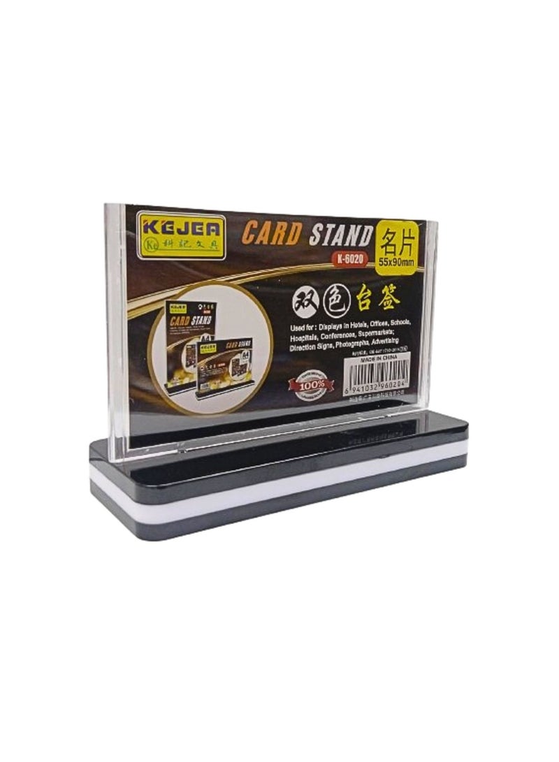 Kejea Card stand Horizontal notice board Quality Stand 55x90mm Used For Display in Hotels Offices Schools Hospitals Confrnces Supermarkets, Direction Signs Photographs And Advertising etc (Pack of 2) - Image 2