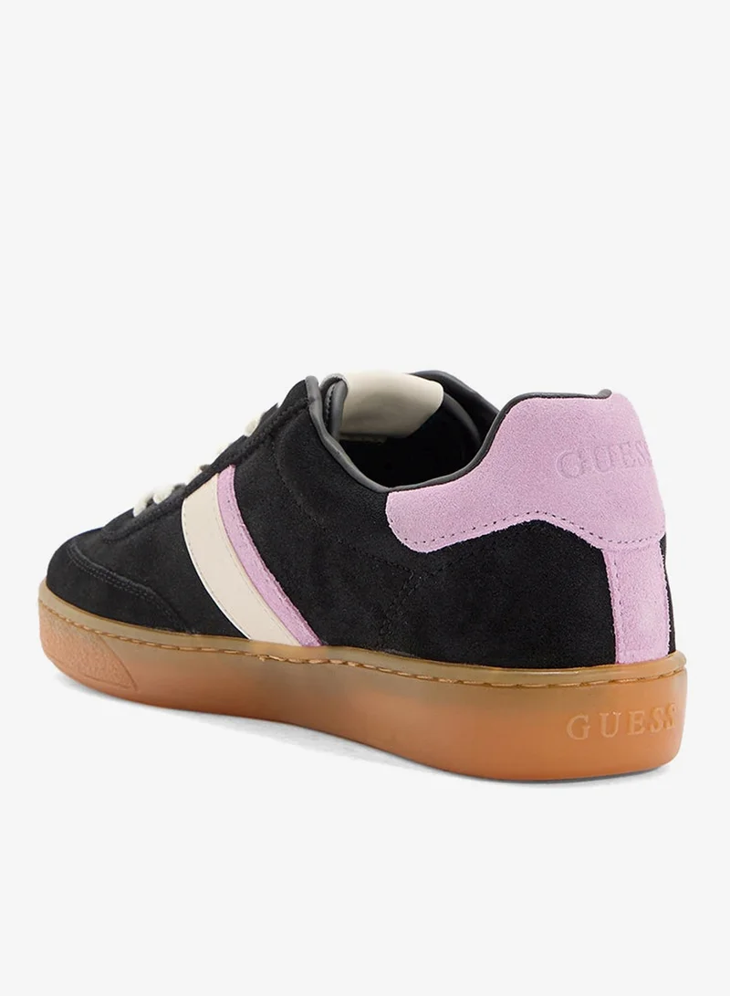 GUESS Logo Detailed Lace Up Low Top Sneakers