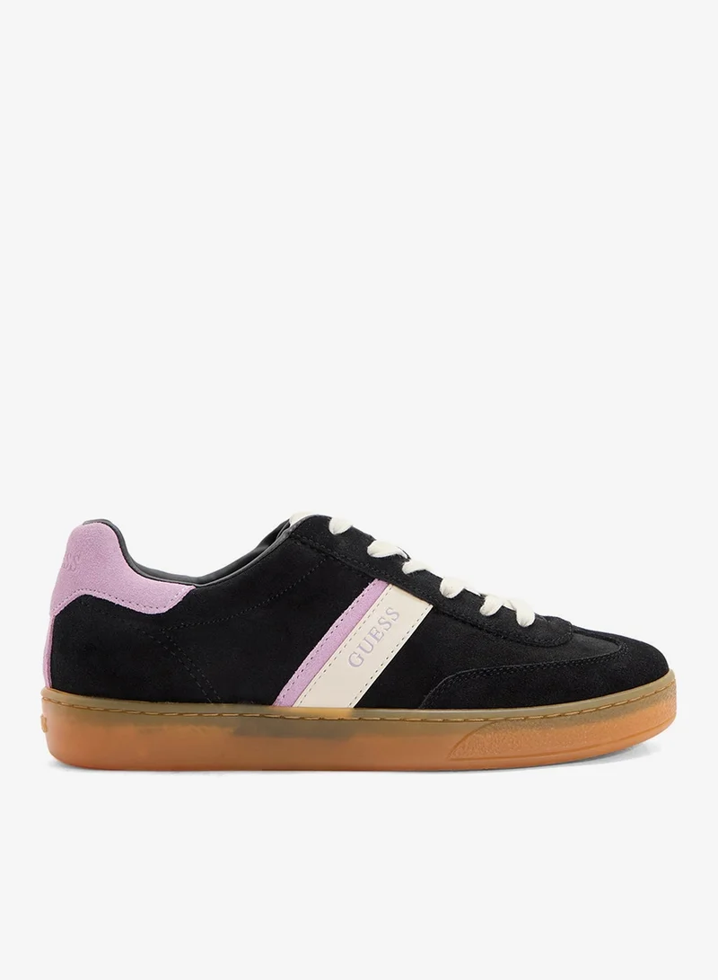 GUESS Logo Detailed Lace Up Low Top Sneakers