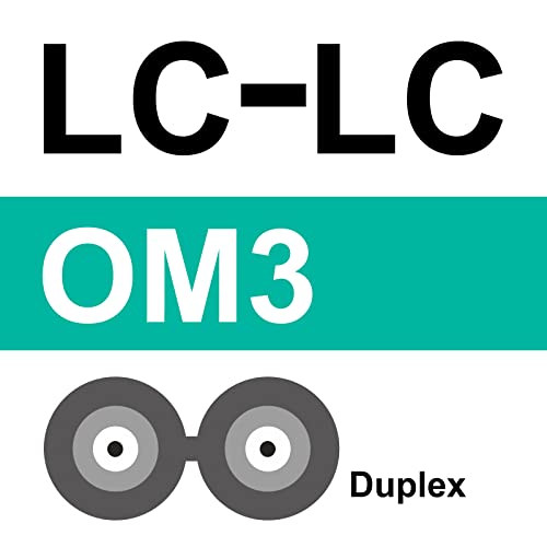 10Gtek Fiber Patch Cable - LC to LC OM3 10Gb/Gigabit Multi-Mode Jumper Duplex 50/125μm LSZH Fiber Optic Cord for SFP Transceiver, Aqua, 1-Meter(3.3ft), 10-Pack - Image 5