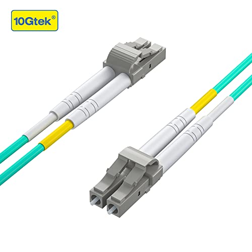 10Gtek Fiber Patch Cable - LC to LC OM3 10Gb/Gigabit Multi-Mode Jumper Duplex 50/125μm LSZH Fiber Optic Cord for SFP Transceiver, Aqua, 1-Meter(3.3ft), 10-Pack - Image 4