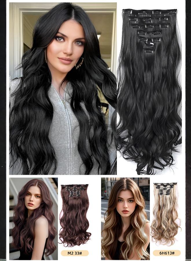 Hilyagems Lightweight & Seamless 7-Piece Hair Extensions for Instant Volume – Fear No Weight! - Image 1