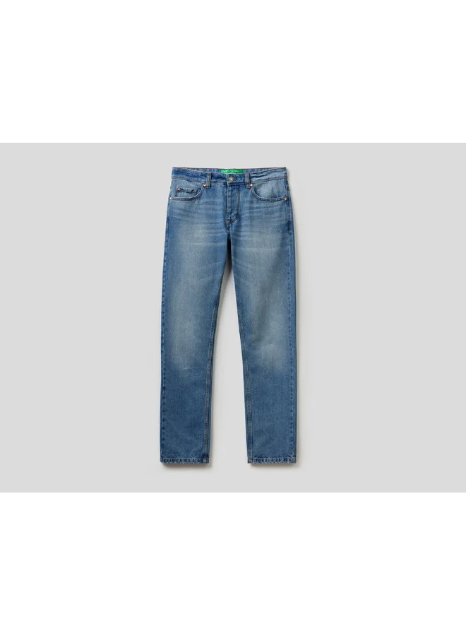 UNITED COLORS OF BENETTON Straight Leg 100% Cotton Jeans