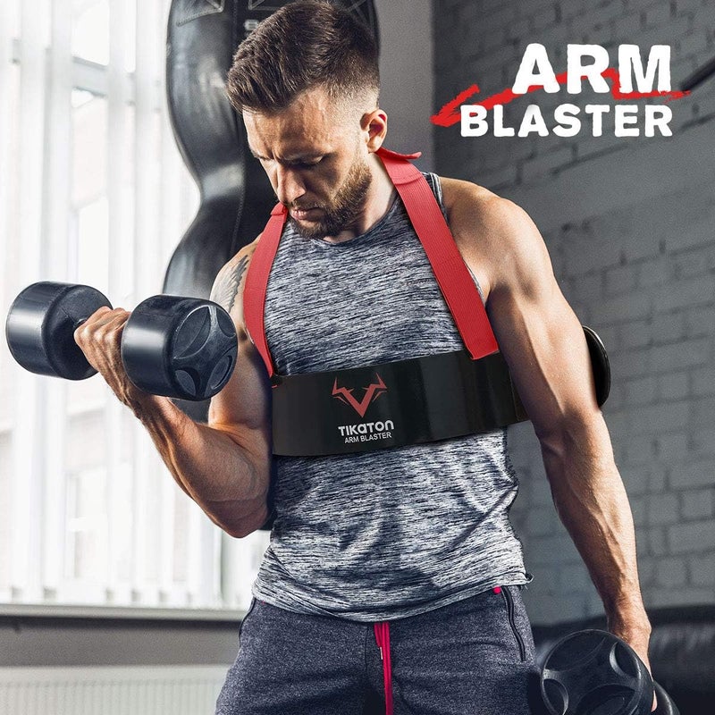 Tikaton Arm Blaster with Wrist Wraps for Biceps & Triceps, Adjustable Bicep Curl Support Isolator for Big Arms Bodybuilding & Weightlifting, Thick Aluminum Biceps Workout Equipment - Image 5