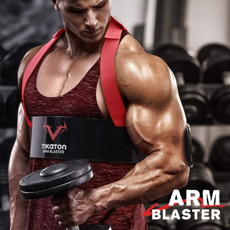 Tikaton Arm Blaster with Wrist Wraps for Biceps & Triceps, Adjustable Bicep Curl Support Isolator for Big Arms Bodybuilding & Weightlifting, Thick Aluminum Biceps Workout Equipment - Image 3