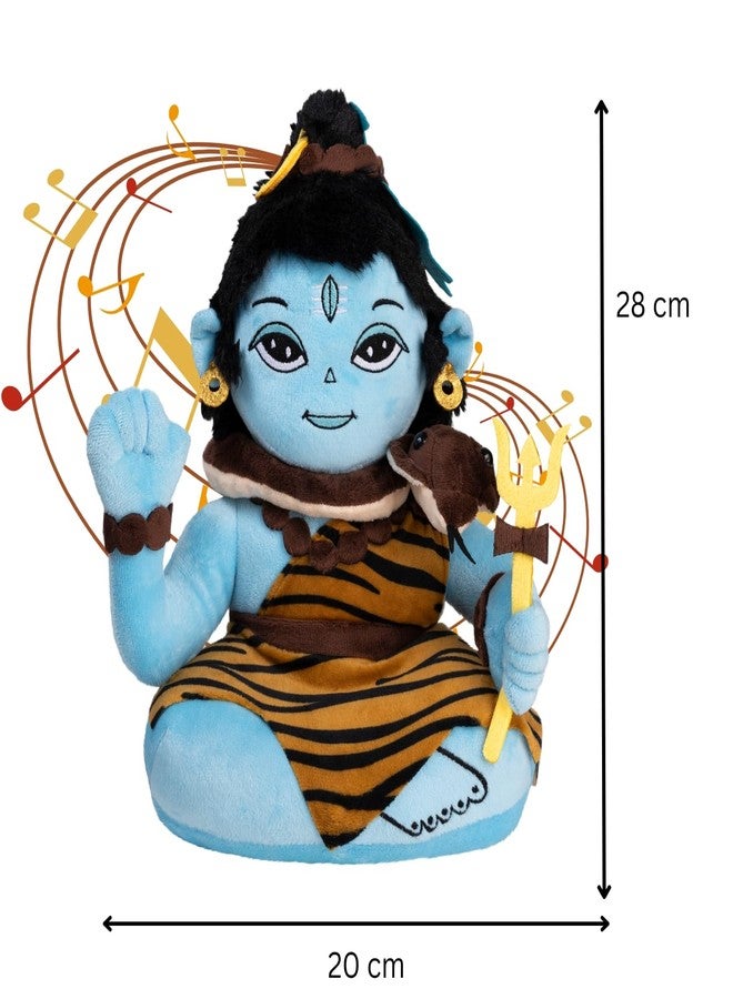 Panda's Box Mantra Chanting Baby Shiva | Musical Soft Plush Toy | Non-Toxic, Safe | Interactive Stuffed Toys | Best Birthday Gift for Newborn Kids (Boys, Girls) | Free Colouring Book | Medium 28 CM - Image 2