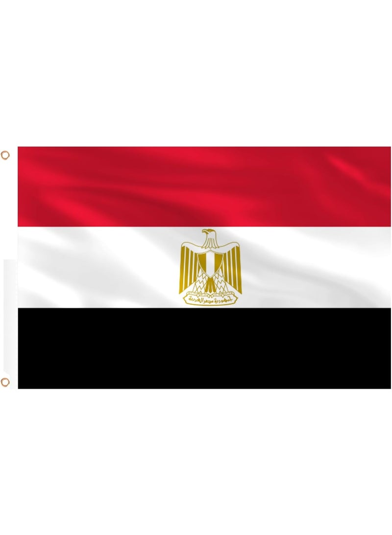 Egypt Flag 3×5 Ft – Polyester Banner with Grommets for Outdoor & FIFA World Cup 2026 Decor ⚽🇪🇬 - Image 1