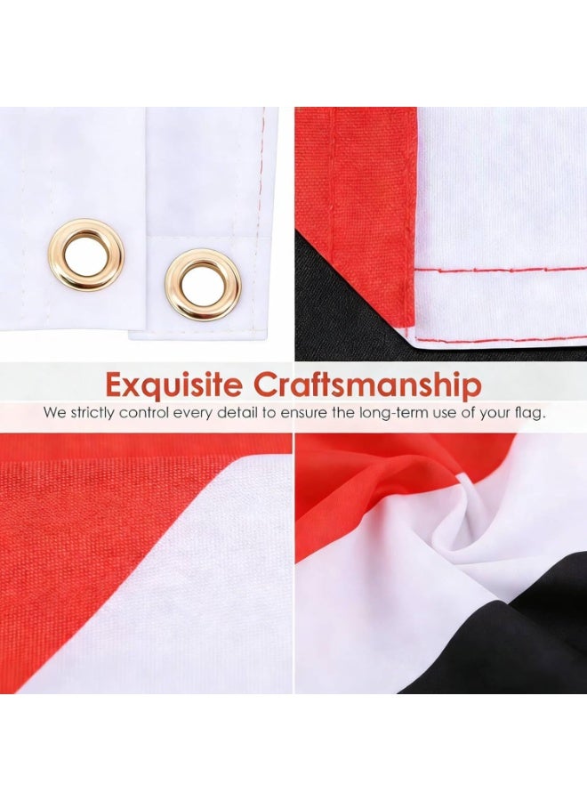 Egypt Flag 3×5 Ft – Polyester Banner with Grommets for Outdoor & FIFA World Cup 2026 Decor ⚽🇪🇬 - Image 2