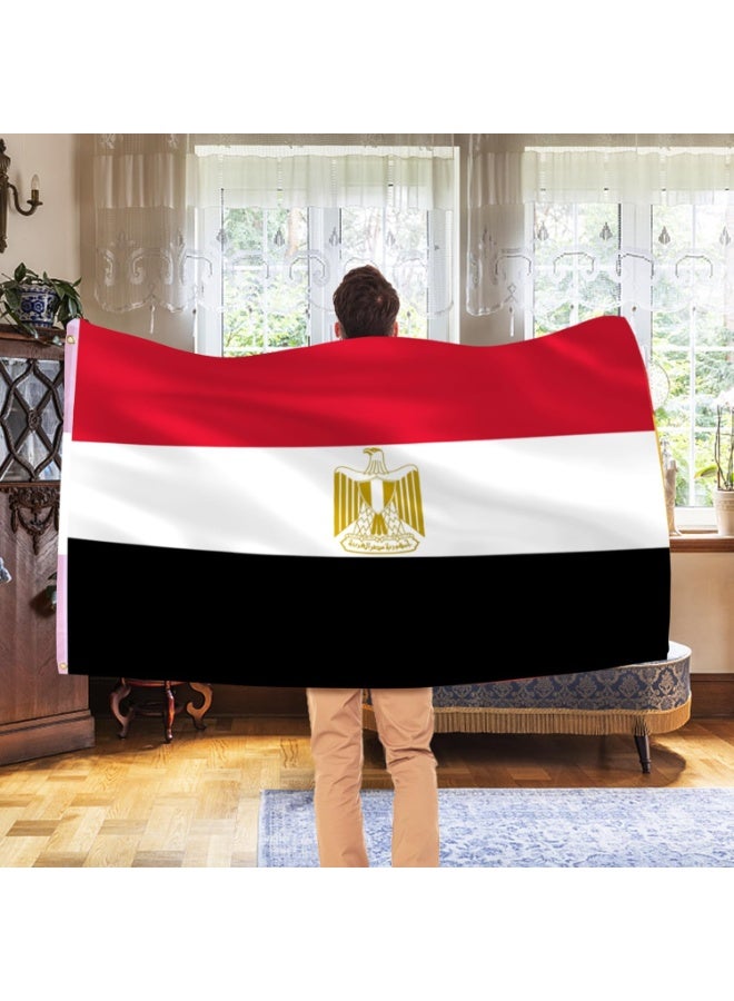 Egypt Flag 3×5 Ft – Polyester Banner with Grommets for Outdoor & FIFA World Cup 2026 Decor ⚽🇪🇬 - Image 4