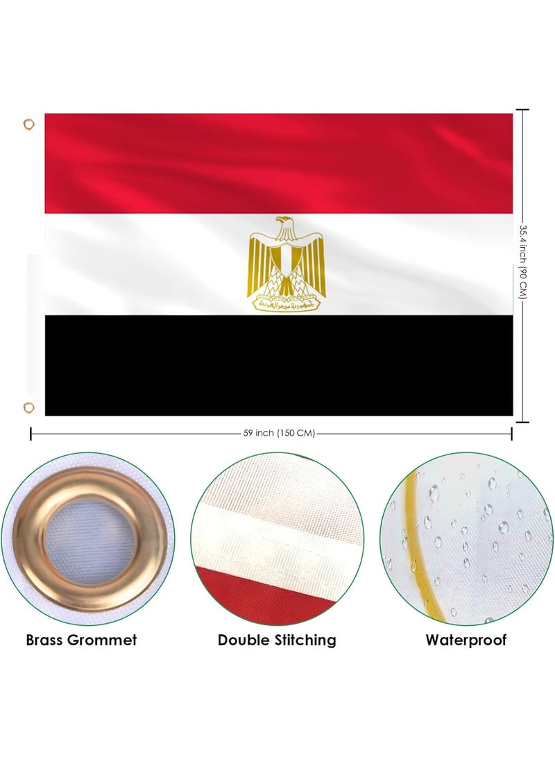Egypt Flag 3×5 Ft – Polyester Banner with Grommets for Outdoor & FIFA World Cup 2026 Decor ⚽🇪🇬 - Image 5
