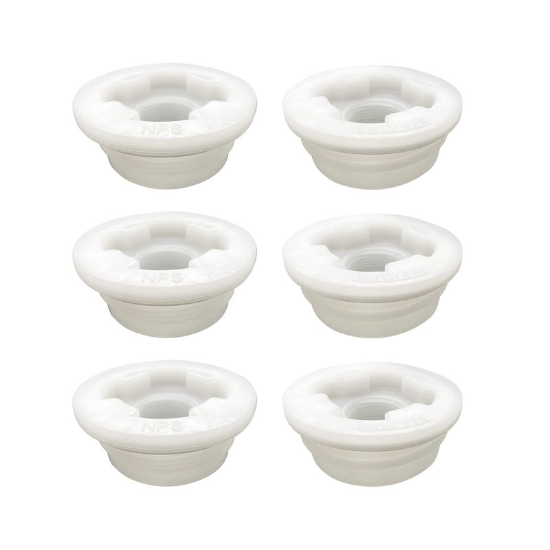 Green Goods Bung Cap 2" Combo with Gasket for 55 Gallon Plastic Drum - 6pc (3 each size thread) MADE IN USA - Image 1