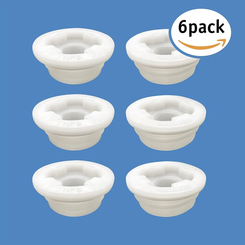 Green Goods Bung Cap 2" Combo with Gasket for 55 Gallon Plastic Drum - 6pc (3 each size thread) MADE IN USA - Image 2