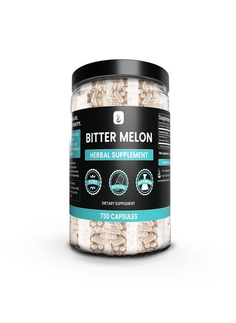PURE ORIGINAL INGREDIENTS Bitter Melon Extract (730 Capsules) No Magnesium Or Rice Fillers, Always Pure, Lab Verified