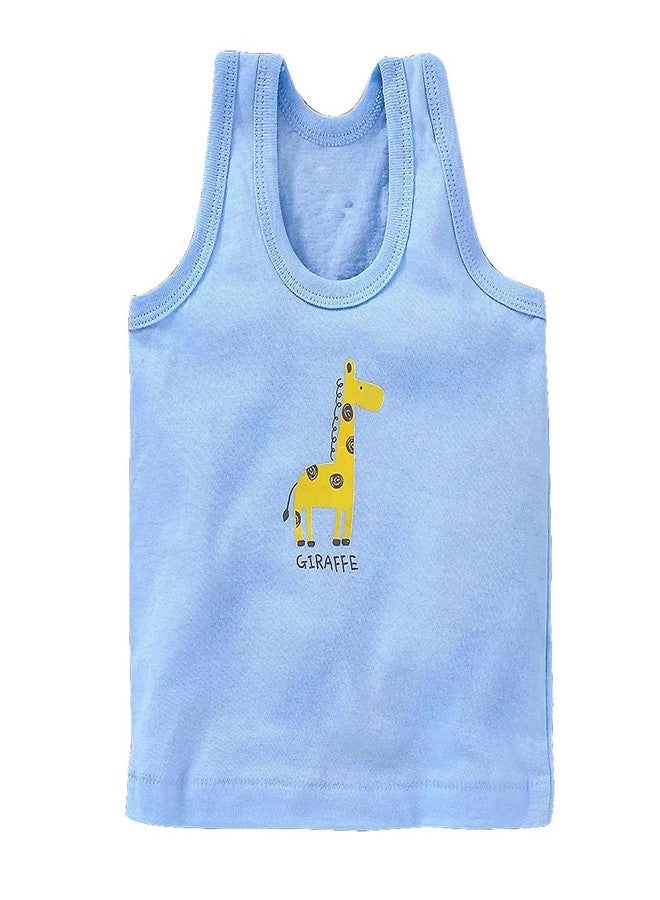 REVOLTEK Unisex Baby Cotton Relaxed Fit 6 Pcs Printed Sleeveless Vests Sando Baniyan Ganji Undershirts Tank-Tops, Assorted, 0-3 Months - Image 5