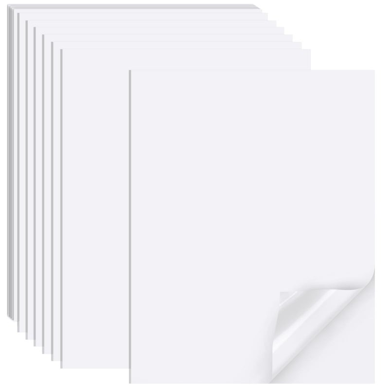 Joyberg Printable Sticker Paper for Inkjet Printer, 40 Sheets 8.5"x11'' Matte Sticker Printer Paper Full Sheet Labels for Laser/Inkjet Printers, Letter Size - Image 1