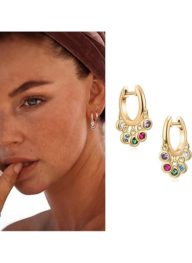 Mevecco Women Huggie Hoop Earrings Gold Ear Stud Cuff 14K Gold Filled Small Boho Beach Simple Delicate Handmade Hypoallergenic Jewelry Gift - Image 3