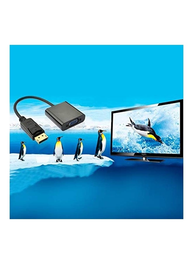 Display Port To VGA Adapter Cable Black/Gold - Image 4