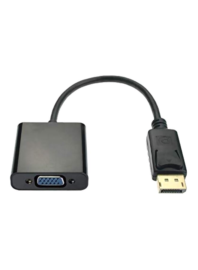 Display Port To VGA Adapter Cable Black/Gold - Image 1
