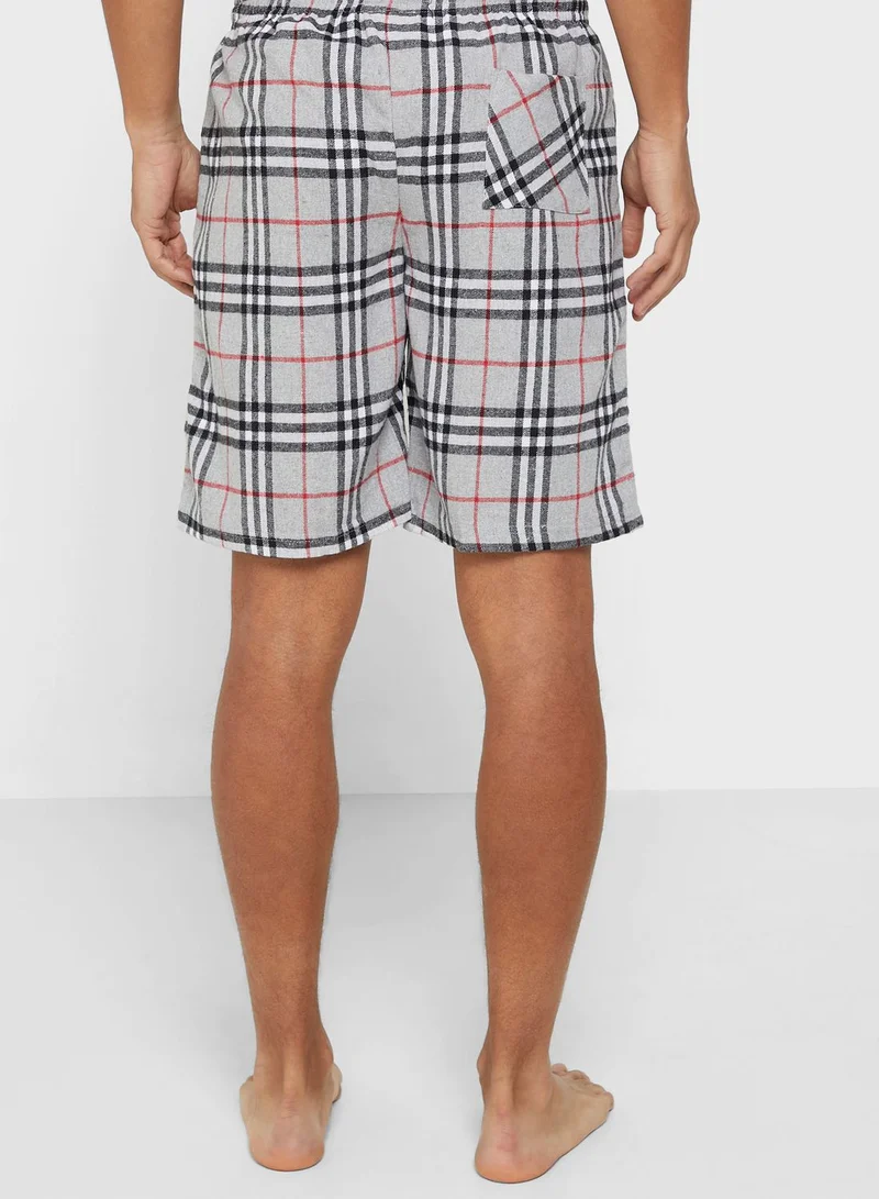 Seventy Five Plaid Nightwear Shorts