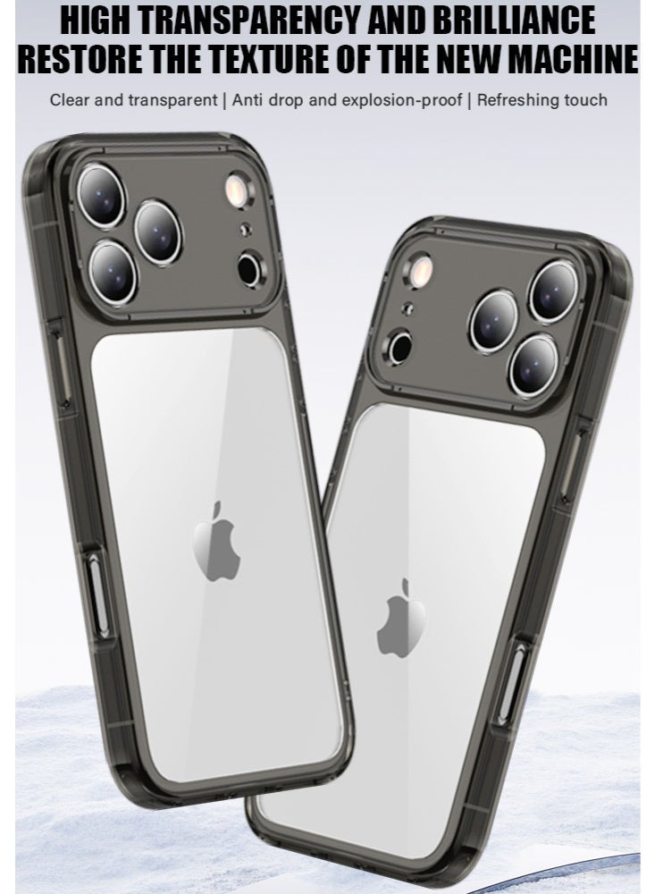 IPhone 17 Pro Max Case-Transparent, Crystal Clear with 4 Corner Airbags & Raised Camera Guard, Anti-Yellowing & Military-Grade Shockproof，grey - Image 1