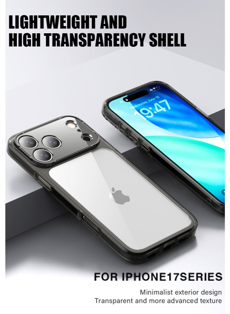 IPhone 17 Pro Max Case-Transparent, Crystal Clear with 4 Corner Airbags & Raised Camera Guard, Anti-Yellowing & Military-Grade Shockproof，grey - Image 4