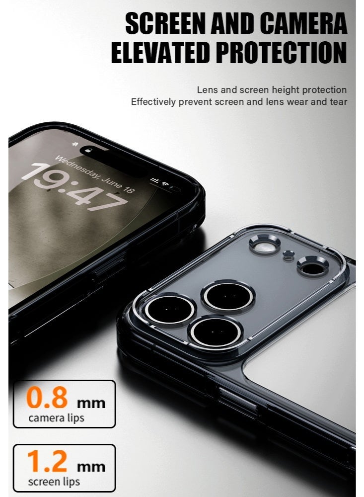 IPhone 17 Pro Max Case-Transparent, Crystal Clear with 4 Corner Airbags & Raised Camera Guard, Anti-Yellowing & Military-Grade Shockproof，grey - Image 5