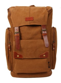 Discovery Discovery Adventures Vintage Canvas Backpack 20 L, Rucksack, Satchel Travel, School Laptop Bag, Casual Daily Bags, Khaki  - Image 1