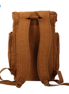 Discovery Discovery Adventures Vintage Canvas Backpack 20 L, Rucksack, Satchel Travel, School Laptop Bag, Casual Daily Bags, Khaki  - Image 3