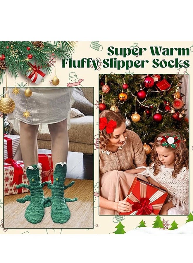 جوارب محبوكة للجنسين بتصميم سمكة قرش وتمساح - جوارب شتوية دافئة للأرضيات - Image 4