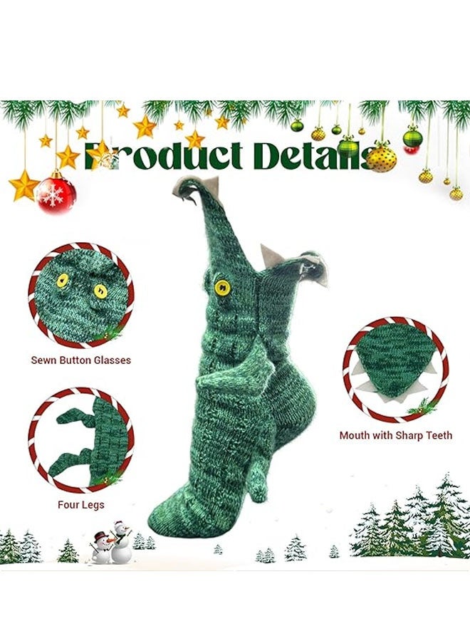 جوارب محبوكة للجنسين بتصميم سمكة قرش وتمساح - جوارب شتوية دافئة للأرضيات - Image 2