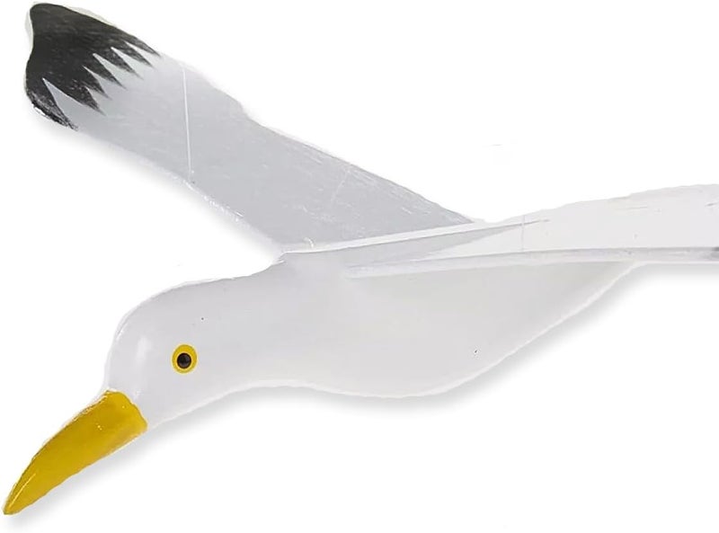 WitnyStore 28" White Black Seagull Wooden Flying Bird Mobile Kinetic Hanging Sculpture for Adult Collectors Handcrafted Room Decoration Display Art Dynamic Overhead Ornament - Image 3