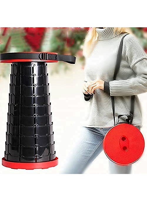 Vroxy - Vroxy Retractable Folding Stools Lightweight Simple Portable Telescoping Stool Space Saving Table Compact Plastic Stool Outdoor Hiking Office Use - Image 1