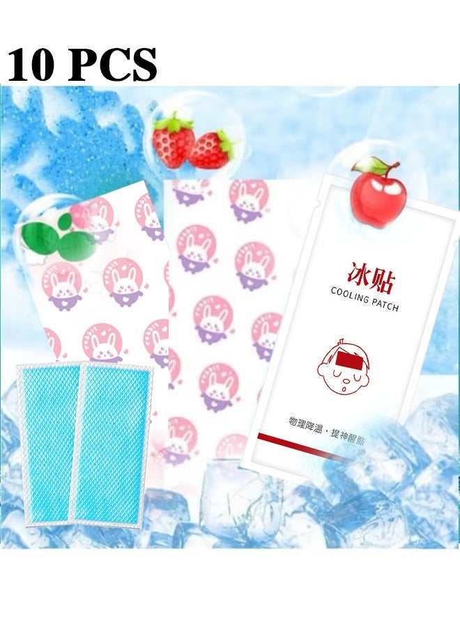 Realfrog 10 Pieces Of Cooling Stickers Cooling Patch Rabbit Pattern Heat Dissipation Stickers  - Image 1
