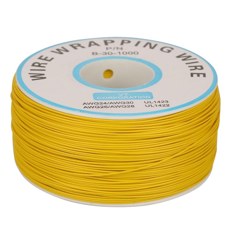 فرز الطلبات قبل الشحن كابل سلك نحاسي أحادي 30AWG 0.25 مم لاختبار الإلكترونيات (أصفر) - Image 3