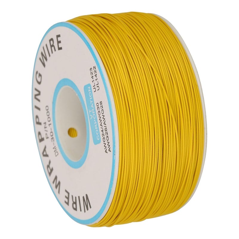 فرز الطلبات قبل الشحن كابل سلك نحاسي أحادي 30AWG 0.25 مم لاختبار الإلكترونيات (أصفر) - Image 4