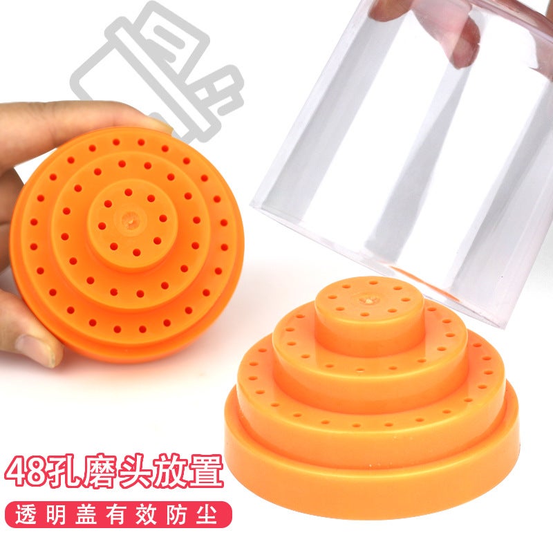 Nail Polishing Head Storage Box 48 Hole Polishing Head Jack Display Rack Nail Polishing Pen Head Display Box - Image 3
